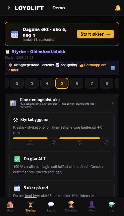 Treningsfanen med periodisering